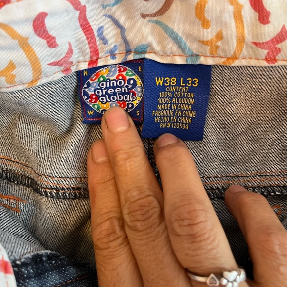 Gino green global relax fit jeans size 38X33 - Picture 3 of 5